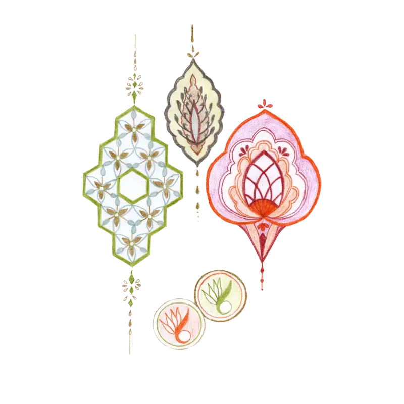 Janubi Zakhrafa geometric and biomorphic ornaments